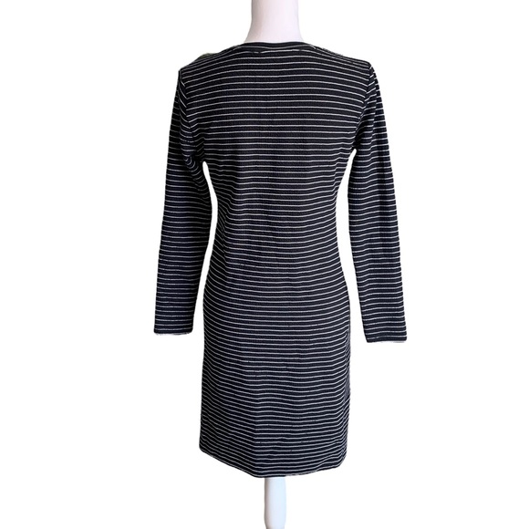 Mango Black & White Long Sleeve Dress Size 6 - Picture 3 of 17